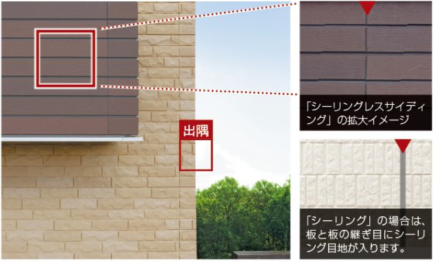 窯業系シーリングレスサイディング