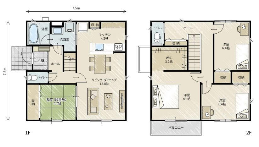 ヴェッセ　間取りプラン②