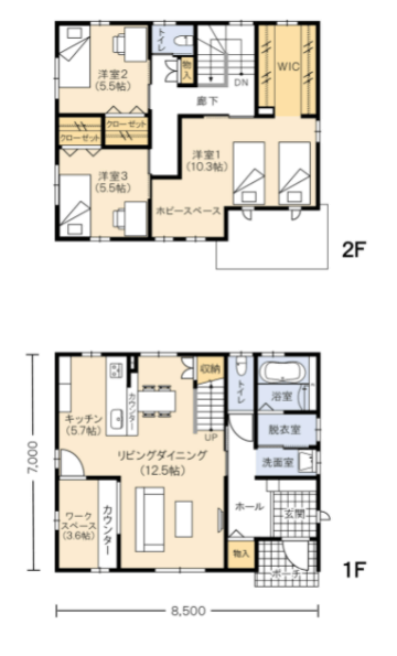 アルプスピアホーム　リレア(35.4坪プラン)　間取り