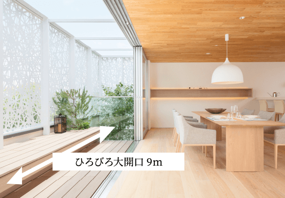 超空間の家(最大9mの開口部)