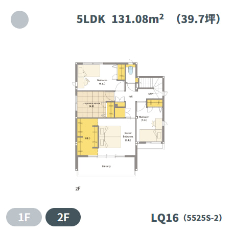 シンセＬＱの間取り例②2Ｆ