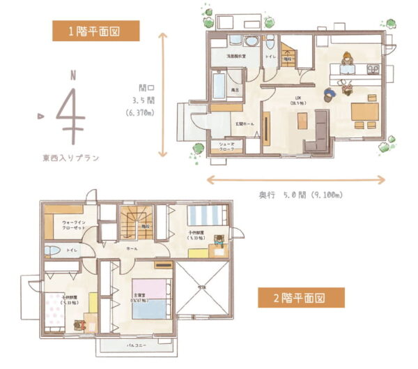 一条工務店　ハグミー　間取り参考例①